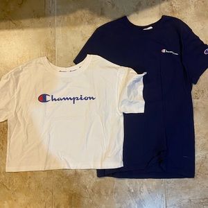 Champion short sleeve t-shirts cropped and regular